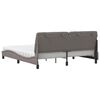 vidaXL Lit avec matelas taupe 180x200 cm tissu