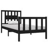 vidaXL Cadre de lit sans matelas noir 90x190 cm bois massif