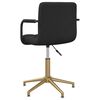 vidaXL Chaise pivotante de salle &agrave; manger Noir Velours