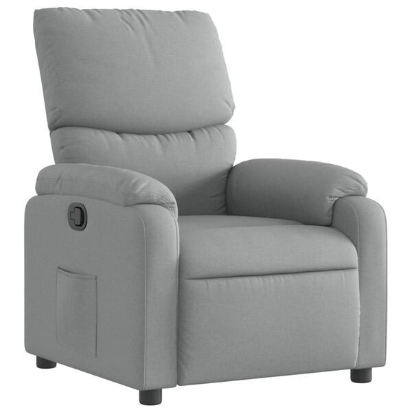 vidaXL Fauteuil inclinable Gris clair Tissu