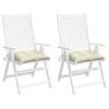 vidaXL Coussins de chaise lot de 2 blanc crème 50x50x7 cm tissu oxford
