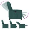 vidaXL Fauteuil inclinable Vert fonc&eacute; Tissu