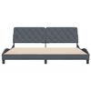 vidaXL Cadre de lit sans matelas gris fonc&eacute; 200x200 cm velours