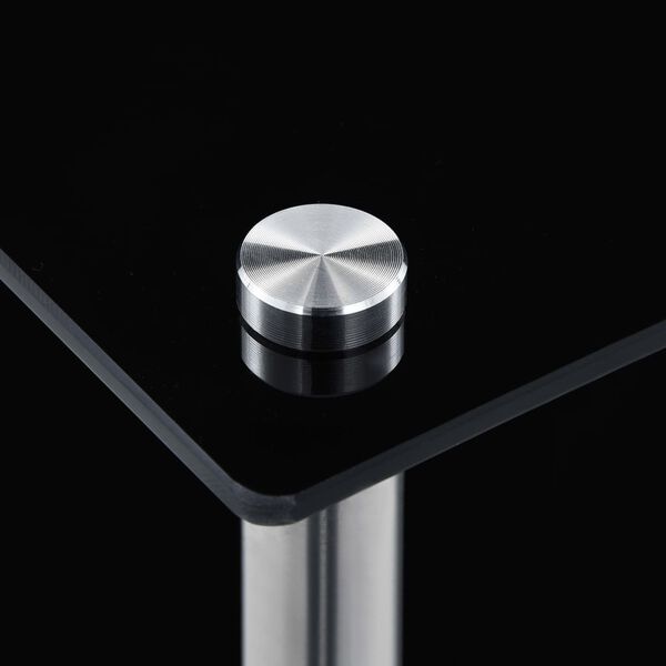 vidaXL &Eacute;tag&egrave;re 6 niveaux Noir 40x40x160 cm Verre tremp&eacute;