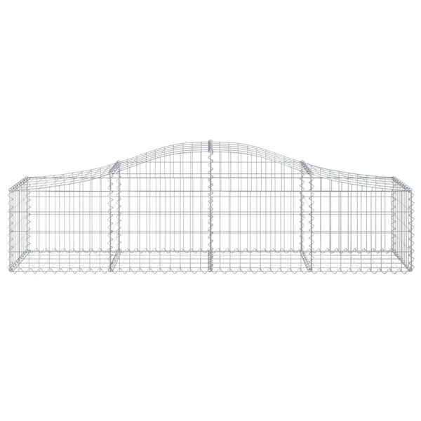vidaXL Paniers &agrave; gabions arqu&eacute;s 50 pcs 200x50x40/60 cm fer galvanis&eacute;