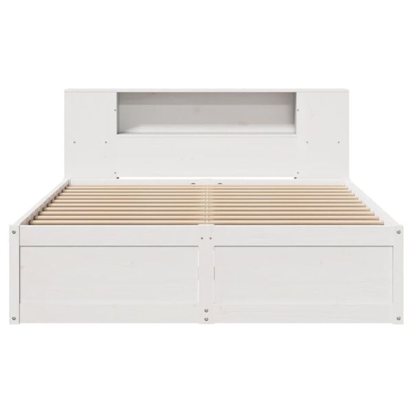 vidaXL Cadre de lit sans matelas blanc 160x200 cm bois de pin massif