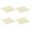 vidaXL Coussins de si&egrave;ge SOEST 4 pc 100 % polyester Cr&egrave;me