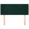 vidaXL T&ecirc;te de lit avec oreilles Vert fonc&eacute; 83x16x78/88 cm Velours