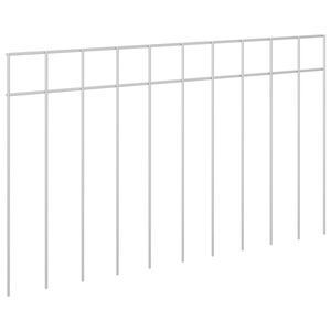 vidaXL Panneau de cl&ocirc;ture de jardin 48 pc 50 x 30 cm Acier galvanis&eacute;