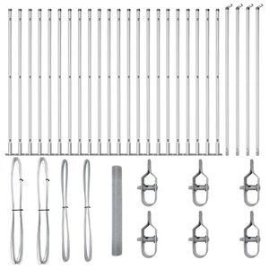 vidaXL Poteau de cl&ocirc;ture. Argent&eacute;