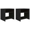 vidaXL Tables de chevet 2 pcs Noir 40x30x40 cm Bois d'ing&eacute;nierie