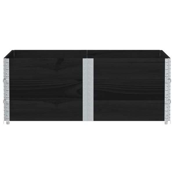 vidaXL Jardini&egrave;re noir 150x100 cm bois massif de pin