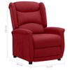 vidaXL Fauteuil inclinable Rouge bordeaux Tissu