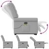 vidaXL Fauteuil de massage inclinable gris nuage tissu