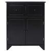 vidaXL Armoire latérale Noir 60x30x75 cm Bois de Paulownia