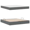 vidaXL Lit avec rangement et matelas Gris foncé 180 x 200 cm Polyester