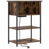 vidaXL Cabinet de chevet Ch&ecirc;ne fum&eacute; 55 x 31 x 76 cm Bois d'ing&eacute;nierie