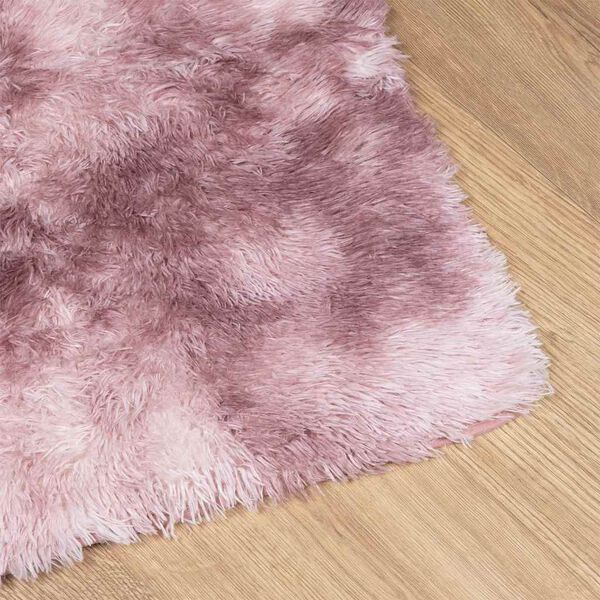 vidaXL Tapis Shaggy à poils longs NAVARRA rose poudré 240x240 cm