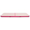vidaXL Tapis gonflable de gymnastique avec pompe 400x100x15cm PVC Rose