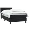 vidaXL Sommier &agrave; lattes de lit avec matelas noir 80x210 cm velours