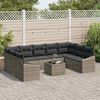 vidaXL Ensemble de canapé de jardin avec stockage Gris clair polyrotin