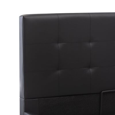 vidaXL Cadre de lit à rangement hydraulique Noir Similicuir 160x200 cm