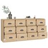 vidaXL Buffets 2 pcs ch&ecirc;ne sonoma bois d'ing&eacute;nierie