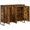 vidaXL Meuble d'appoint Ch&ecirc;ne Fum&eacute; 96,5 x 30 x 75 cm Bois d'ing&eacute;nierie