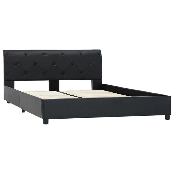 vidaXL Cadre de lit sans matelas noir similicuir 120x200 cm