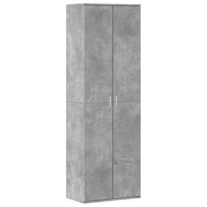 vidaXL Buffet haut gris b&eacute;ton 60x35x180 cm bois d'ing&eacute;nierie