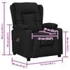 vidaXL Fauteuil de massage Noir Tissu