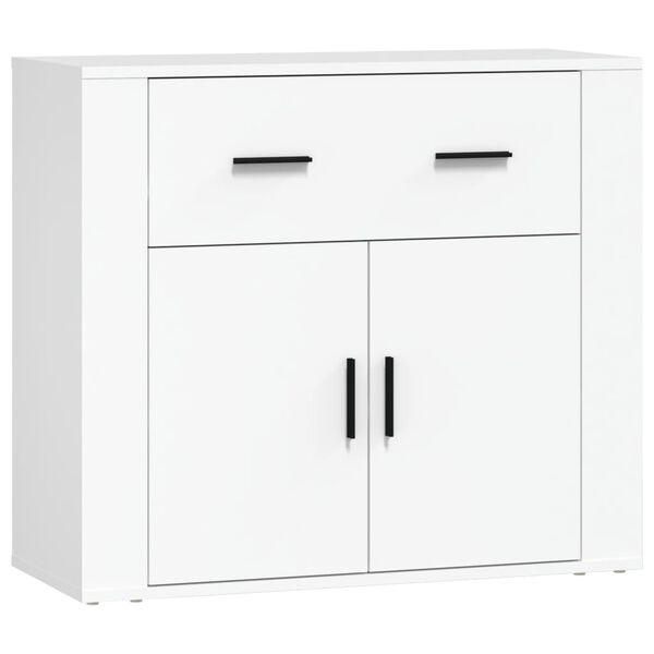 vidaXL Buffet Blanc 80x33x70 cm Bois d'ingénierie