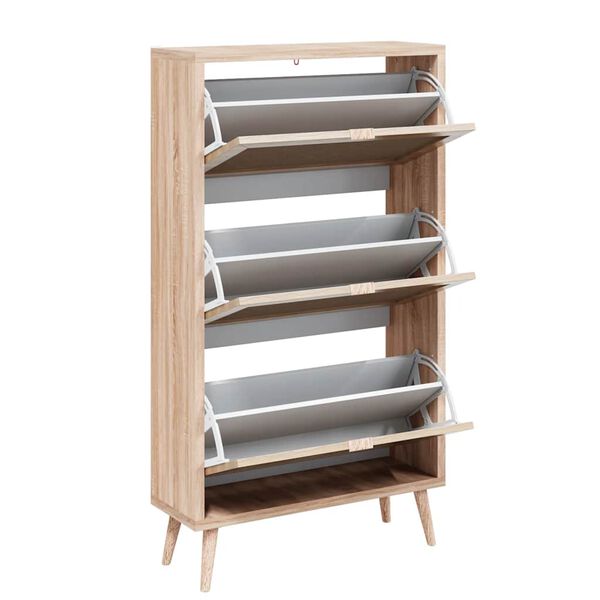 Finori Armoire &agrave; chaussures Bali 49A Ch&ecirc;ne sonoma/ impression de canne