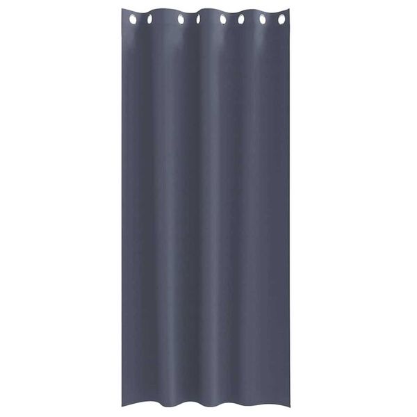 vidaXL Rideaux occultants avec anneaux 2 pcs Anthracite 225 x 140 cm
