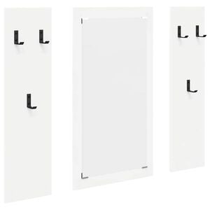 vidaXL Porte-manteau mural Blanc 96 x 1,5 x 90 cm Bois d'ing&eacute;nierie