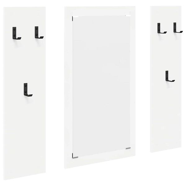 vidaXL Porte-manteau mural Blanc 96 x 1,5 x 90 cm Bois d'ingénierie