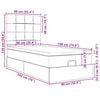 vidaXL Cadre de lit ottoman avec matelas cr&egrave;me 90x190 cm tissu