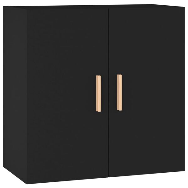 vidaXL Armoire murale Noir 60x30x60 cm Bois d'ing&eacute;nierie
