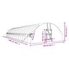 vidaXL Serre avec cadre en acier blanc 108 m&sup2; 18x6x2,85 m