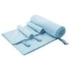 vidaXL Set de serviettes de sport 3 pi&egrave;ces Bleu 210 x 100 cm
