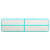 vidaXL Tapis gonflable de gymnastique avec pompe 800x100x15cm PVC Vert