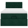 vidaXL Cadre de lit ottoman avec matelas vert fonc&eacute; 90x190 cm velours