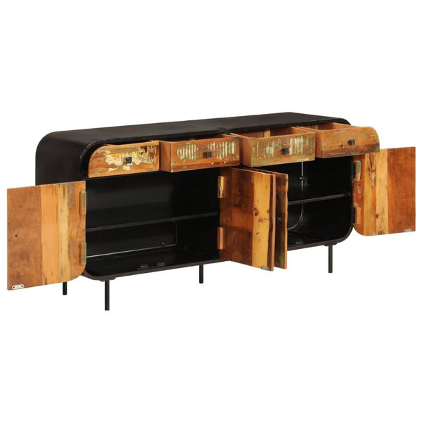 vidaXL Buffet 140x35x70 cm bois massif de récupération et métal