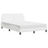 vidaXL Cadre de lit sans matelas Zadar blanc 140x190 cm similicuir