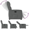 vidaXL Fauteuil inclinable Gris fonc&eacute; Tissu