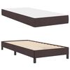 vidaXL Lit &agrave; ressorts avec matelas Marron fonc&eacute; 90 x 190 cm tissu