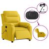 vidaXL Fauteuil inclinable de massage &eacute;lectrique jaune velours
