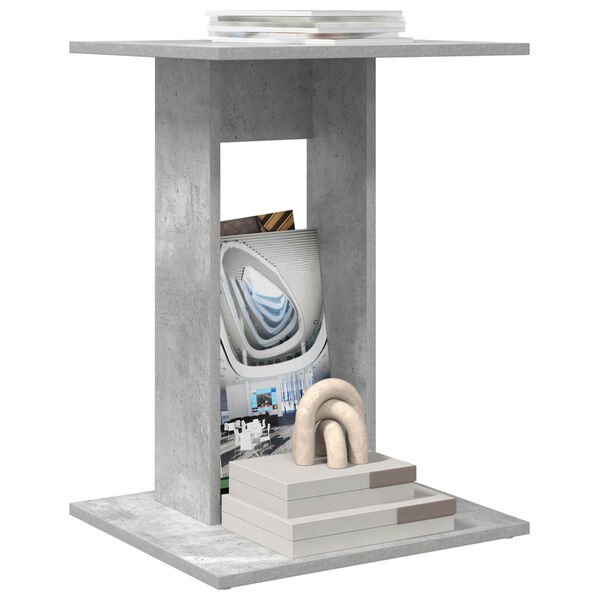 vidaXL Table d'appoint Gris b&eacute;ton 45 x 40 x 62,5 cm Bois d'ing&eacute;nierie