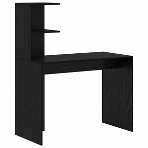 vidaXL Bureau Ch&ecirc;ne noir 102 x 50 x 124 cm Bois d'ing&eacute;nierie