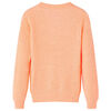Pull-over tricot&eacute; pour enfants orange vif 116